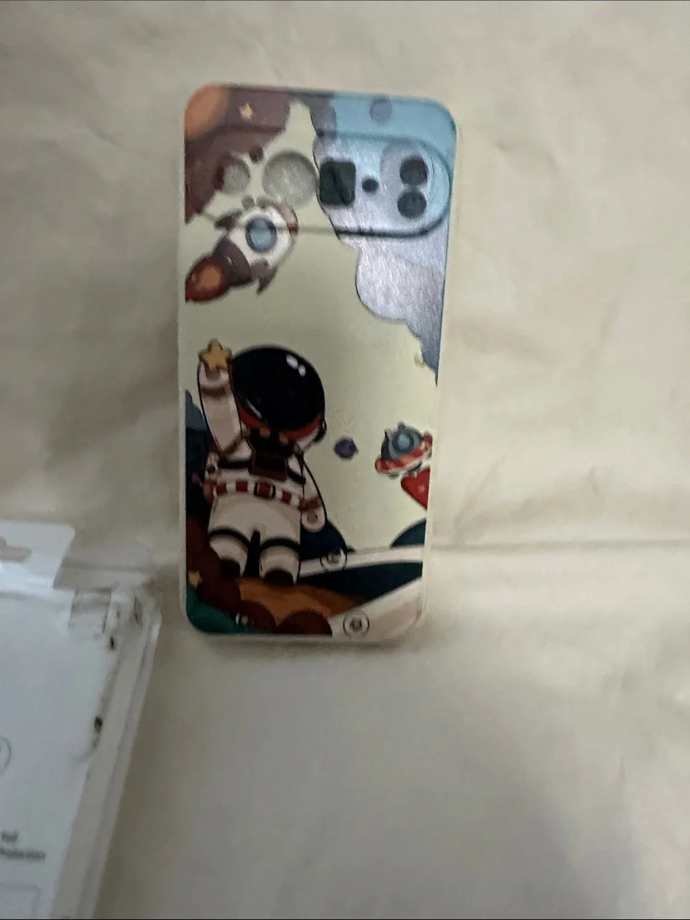 Astro Pattern Slim Phone Case - Beige/Blue Astronaunt for Google Pixel 9 NWT